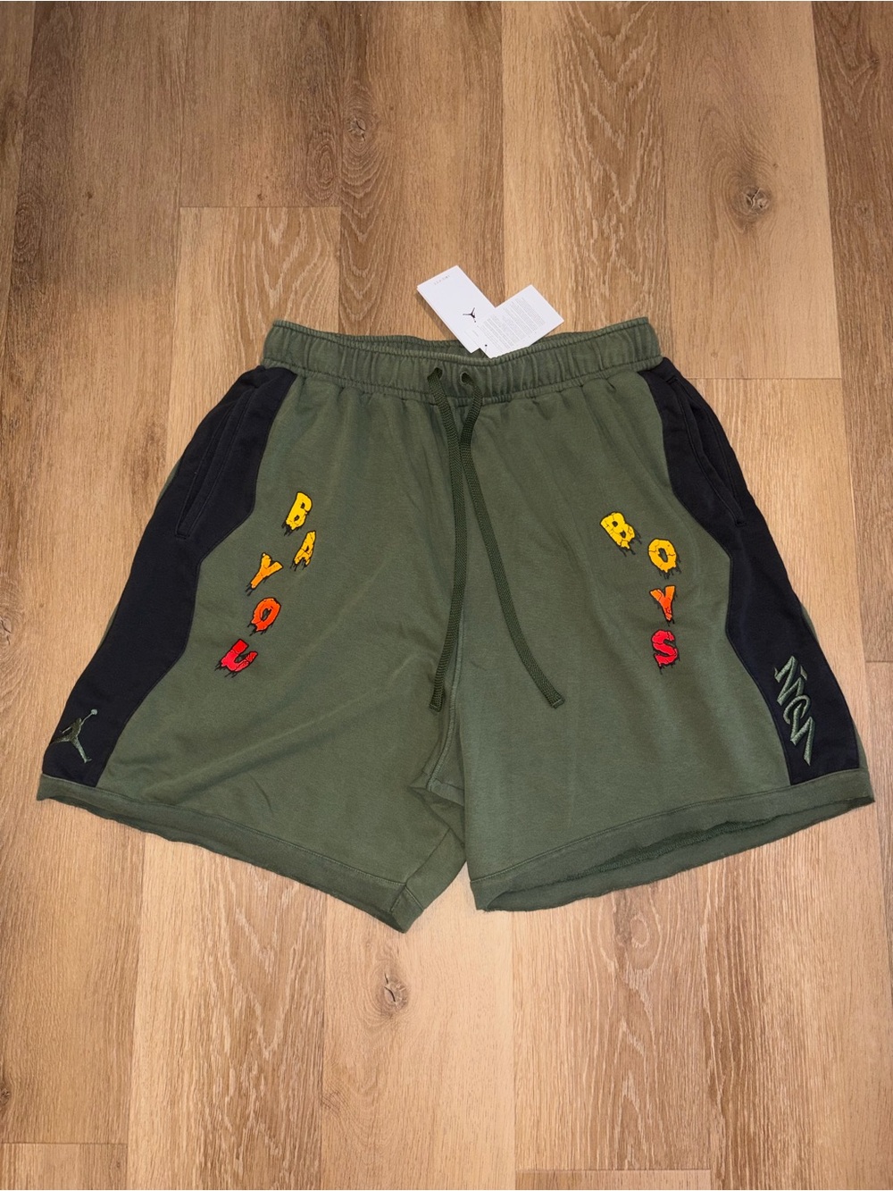 Jordan Zion Bayou Boys Fleece Shorts Men’s XL Green Black DJ4676-335 NWT